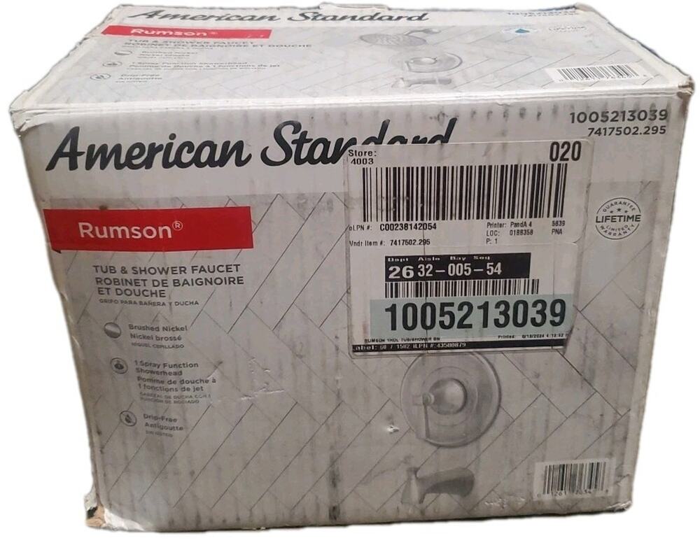 American Standard Rumson Tub and Shower Faucet Brushed Nickel